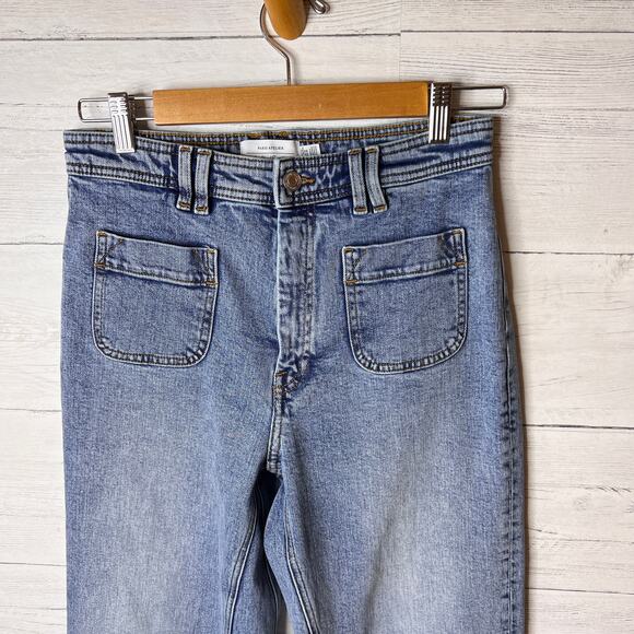 Paris Atelier & Other Stories Jeans Womens Size 29 Patch Pockets Wide Leg - Picture 5 of 16